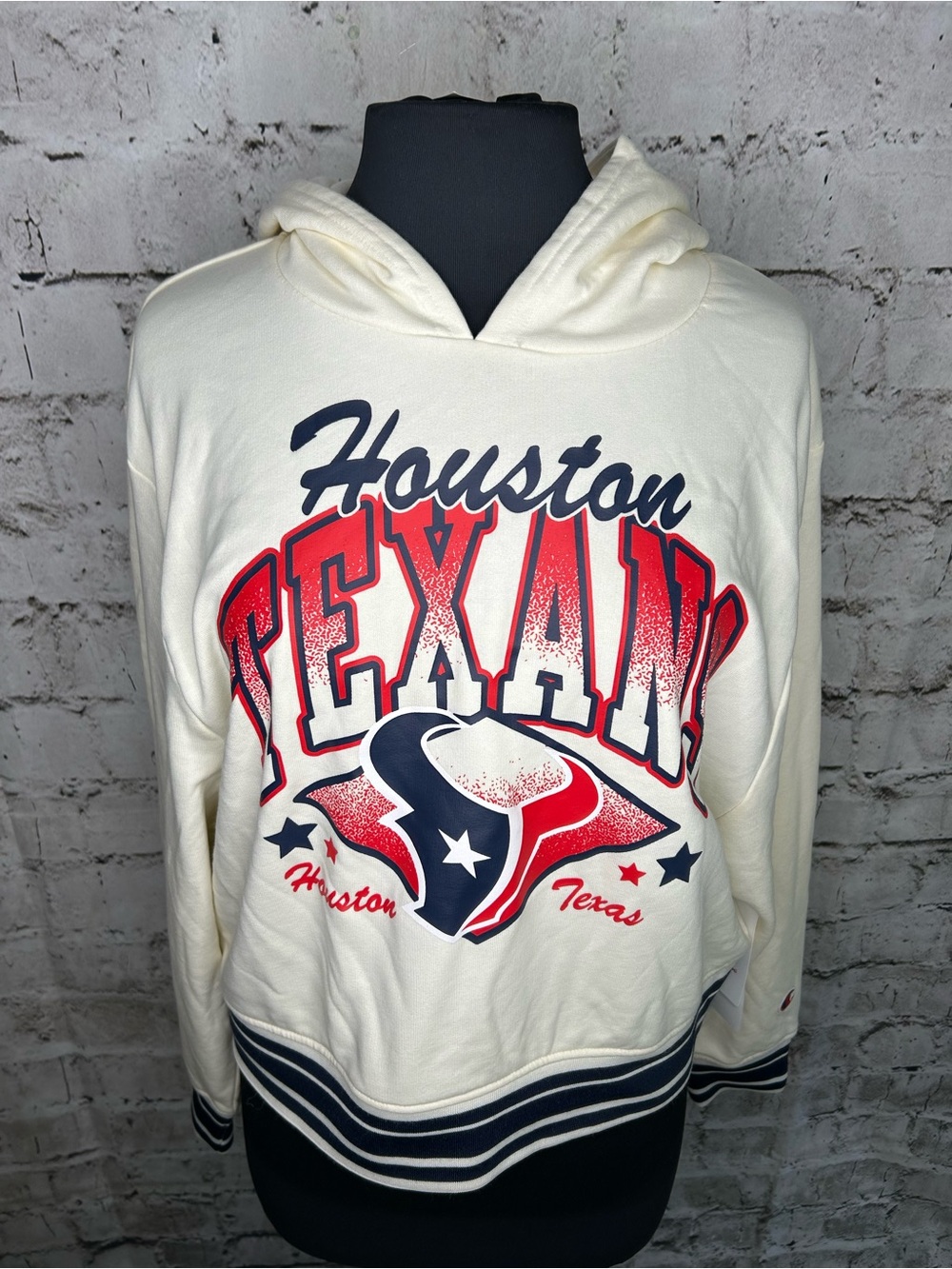 New! NFL Houston Texans Women’s Champion  Slight Crop Hooded Sweatshirt